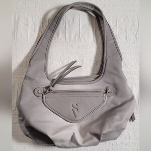 Vera Wang Grey womens Hobo Bag Handbag Purse Tote Vegan Leather